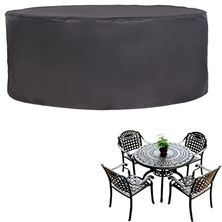 HUHJYUGE Abdeckung für Gartenmöbel 180x90cm, Terrassenmöbel Abdeckung Wasserdicht, Gartentisch Abdeckung Oval, Terrassentisch Abdeckung Rund Winddicht, für Tische und Stühle