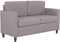 Migone Sofa 2 Sitzer Sofa Couch Sessel Sofa Klein mit Lehne Abnehmbarem Leinen Stoff Gepolstertes Sofa Modern Design Taupe bis 250kg