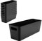 9X Ordnungsbox - 10 cm hoch - SCHWARZ - für Flaschenregaleinsatz Würfelregal - 30x10x10cm - 2 Liter - Ordnungskorb - Wandregal - Organizerbox - Ordnungssystem Kunststoff - Aufbewahrung