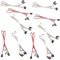 VISSQH 5 pieces PC Reset Switch Cable, 4 in 1 ATX Computer Power Reset Switch Motherboard HDD LED Cable Wire for Computers – 65 cm