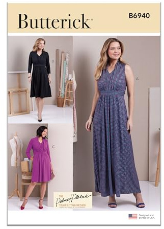 BUTTERICK B6940P5 Damen Strickkleider von Palmer/Pletsch P5 (40-42-44-44-44-46-48)