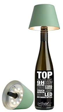 sompex - Wiederaufladbare RGBW Flaschenlampe, olivgrün, TOP 2.0