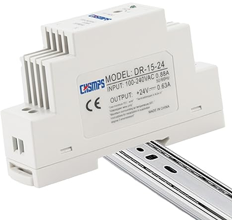 Hutschienen Netzteil 12V Trafo: 1.25A 15W, 93x25x56mm Hutschienen-Netzteil DIN-Rail, LED Transformator,12V Hutschienennetzteil für Überwachungs/Zugangssystemen/LED Beleuchtung (weiß)