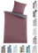 BaSaTex Renforcé Bettwäsche Set | 100% Baumwolle | 135x200 cm + 80x80 cm | Reißverschluss | Anthrazit Rosenholz
