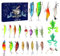Fishing Tackle Box Adventskalender, 24 Tage Angelköder-Set für Angelliebhaber, Weihnachtszubehör, Partygeschenke für Sohn, Onkel, Vater