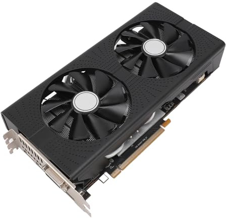 ciciglow RX590 8 GB GDDR5 256-Bit-Gaming-Grafikkarte, 1460 MHz Kernfrequenz, Dual-Lüfter-Kühlung, Unterstützung für DirectX 12, OpenGL 4.5, PCI Express 3.0 X16, für Desktop-PC