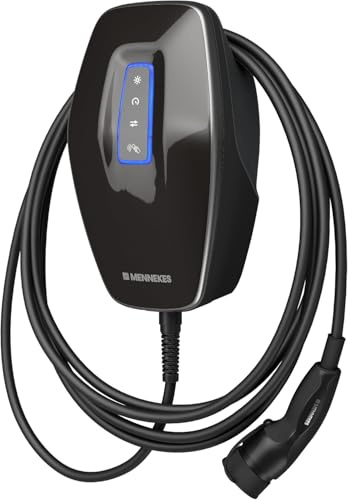 Mennekes Wallbox AMTRON 4You 510, 11 kW, Cover Schwarz | Ladestation, für E-Autos und Hybrid, mit 7,5 m Ladekabel, RFID-Karte, App-Steuerung