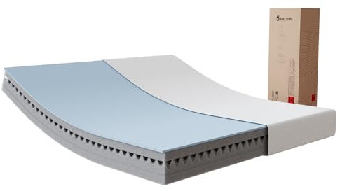 Novilla Matelas 80x190, 18 cm, Matelas Mousse à Mémoire de Forme en Gel 7 Zones, Mousse en Fibre de Bambou, Matelas de Lit d'Adulte et d'enfant, Confort Mi-Ferme, Amovible et Lavable, Ultra Respirante