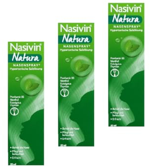 Nasivin Natura Nasenspray Sparset 3x 20 ml inkl. eines Mediexpress Handbalsams