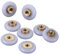 Rotelle Box Doccia 8 pezzi rulli for porte doccia in nylon e ottone, ruote, pulegge, diametro 18 mm, ricambio for cabine doccia, corridori Ruote Box Doccia