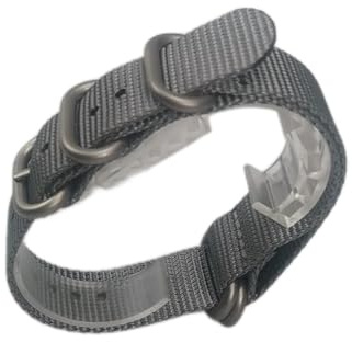 JASMKLX Automatischer Taucherband for 20mm / 22mm Gurt Nylon schweißweise mechanische Uhr Armband(Gray,20mm)