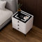 Oyajia Smart Bedside Table White with Wireless Charging, Nightstand with LED Light, 3 Drawers Nightstand, Chest of Drawers for Living Room/Bedroom.