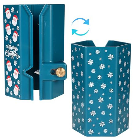 Coupe Papier d'Emballage, Outil Coupe Papier Cadeau Coupe Papier Cadeau de Noël Vacances Coupe Papier Cadeau Rouleau Curseur, pour Noël Anniversaires Mariages Cadeaux Fournitures (Bleu)