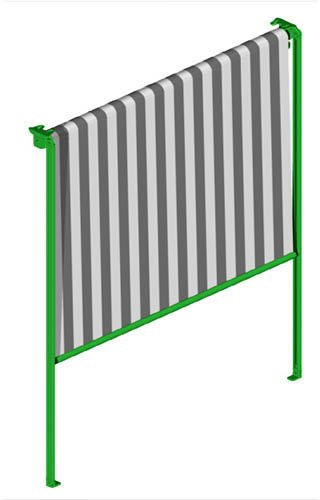 Tenda da Sole a Caduta per Balcone con Guide Laterali | Tende da Sole per Esterno Avvolgibili | Tessuto Tempotest Parà | Antivento | Struttura in Alluminio | Diversi Colori | Personalizzabile