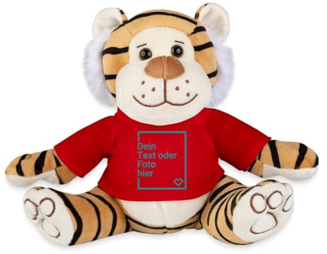 Personalisiertes Plüschtier Tiger Selbst Gestalten Kuscheltier Plüschtiger