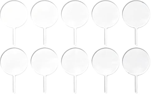 10pcs 4inch klare runde Acryl Kuchen Toppers Handwerk Cupcake Topper DIY leere Kuchen Dekorationen für Hochzeit Geburtstagsfest Party Supplies