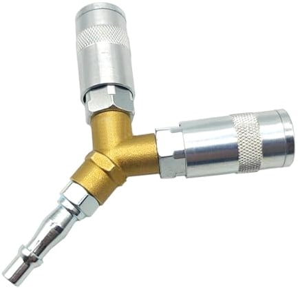 1/4 Y Type Trois Voies Montage Articulé Manchon Compresseur d'air Tuyau d'air Raccord Rapide Anglais Outils Pneumatiques