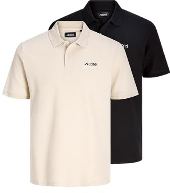 APREL 2er-Pack Einfarbig Poloshirt