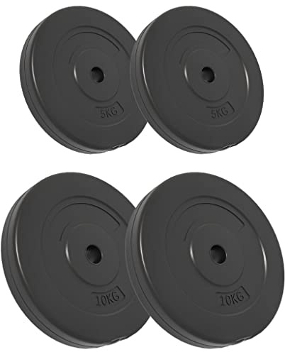 Lumanois Dischi per Pesi 4 pz 30 kg in Cemento, Articoli Sportivi,Esercizio e Fitness,Sollevamento Pesi,Pesi Liberi, 30.15kg-93597