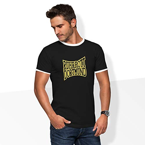 World of Football Ringer T-Shirt Ruhrpott Dortmund Schwarz - XL
