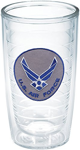 Tervis Air Force Logo Gobelet isotherme avec emblème, 473 ml, transparent