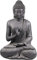 Figur Buddha sitzend mt Handgeste - für Haus und Garten - Höhe 73 cm - schwarz