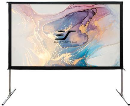 ELITE SCREENS Mobile Outdoor Frame Screen Yard Master 2 Front/Rear Projection 222 x 125 cm, 16:9 Format 100 inches, OMS100H2-DUAL
