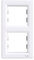 Asfora – Cadre vertical avec 2 cadres Schneider Electric, Blanc