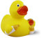 DUCKSHOP | Badeente Nuckelflasche Badeente | Quietscheente | L: 7,5 cm I inkl. Badeenten-Schlüsselanhänger im Set