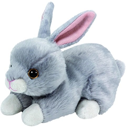 Carletto Ty 41700 - Nibbler Beanie Babies, Ostern limitiert Hase, 15 cm, grau