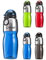 Schmalz® Trinkflasche mit Gravur Kunststoff mit Edelstahl-Applikation Isolierflasche Wandern Camping Outdoor graviert (blau)