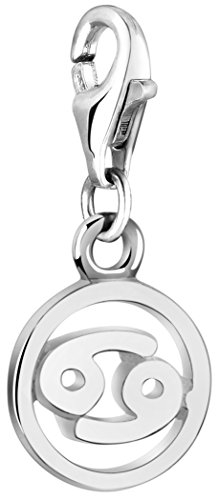 Nenalina Sternzeichen Krebs Karabiner Charm Anhänger für Bettelarmband aus 925 Sterling Silber 713296-000