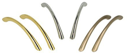 Möbelgriff Schubladengriff Küchengriff Griff Lochabstand 96mm Diverse Farben (Verchromt)