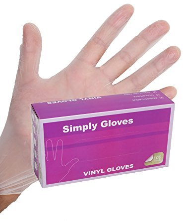 500 gloves - 5 boxes - Disposable Vinyl Gloves, Latex and Powder Free Size Large. Cleaning, Decorating, Tattoo, Motor Mechanics (500)
