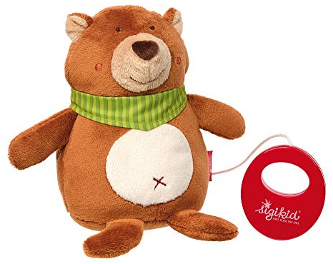 Sigikid 42132 Spieluhr Bär, Braun, 14 x 16 x 8 cm