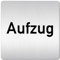Türschilder24 XXL Schild - Türschild (B) • 125 x 125 mm • Aufzug/Lift • 1,5 mm Aluminium Vollmaterial • 100% Made in Germany (Bitte Tür schließen + Abstandshalter) (Aufzug)