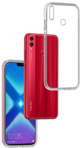 REY Coque pour Huawei Honor 8X, TPU Transparent en Silicone, Ultra Fine 0.33mm