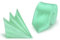 Krawatte + Einstecktuch Mint slim aus Polyester einfarbig uni schmale 5 cm
