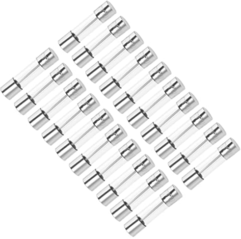 sourcing map 50Stk Patronensicherungen 30A 250V Schneller Schlag Ersatz für Audio Stereo Glassicherungen Alarmverstärker 5x20mm