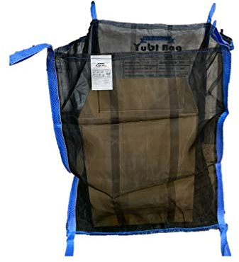 Yubi Bag 5er Pack HolzBag Full Moskito 100x100x160cm 4+2 Hebeschlaufen unten, Boden geschlossen, Kaminholzsack/Brennholzsack/Woodbag