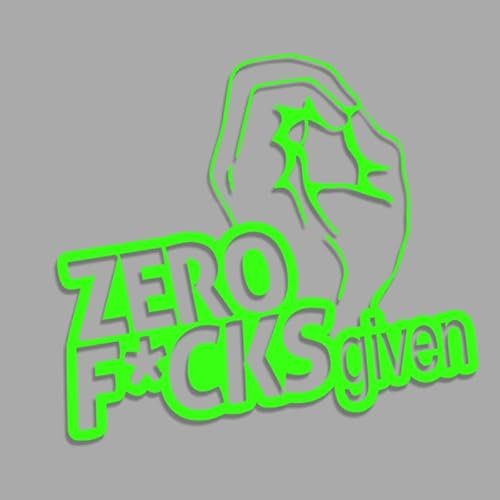 Decus Zero F*CKS Given XXL 0015 (neon grün) // Sticker OEM JDM Style Aufkleber