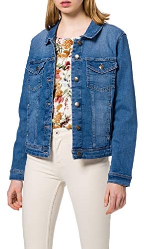 ONLY CARMAKOMA CARWESPA Life Jacket MBD Noos Blouson en Jean, Medium Blue Denim, 46 Femme