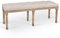 VONLUCE 122 cm lange Vintage-Polsterbank mit gepolstertem Sitz, getufteter Eingangs- und Essbank, Sitz- und Fußhocker, französischer rustikaler Ottomane für Schlafzimmer, Wohnzimmer, Flur mehr, Beige