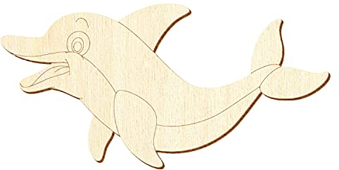 Holz Delfin V2 - Deko Basteln 5-50cm, Pack mit:1 Stück, Breite:28cm breit