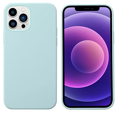 THBY Compatibile con Cover iPhone 12, Custodia iPhone 12 PRO, Silicone Case Antiurto Silicio Liquido con Fodera Tessile Microfibra Morbida, per Apple iPhone 12 e 12 PRO. (iPhone 12/12 pro, verde)