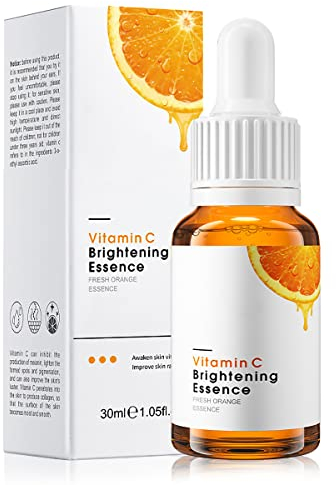 Vitamin C Serum(30 ml),Mit Hyaluronsäure und VC,Dermaroller geeignet, Anti Falten Serum für einen ebenmäßigeren und strahlenderen Teint, für Jeden Hauttypen