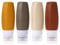 Travel Bottles for Toiletries,BPA Free,90ml Tsa Approved Silicone Leak Proof Refillable Portable Squeeze Empty Accessories Travel Size Containers for Lotion Shampoo Conditioner Liquids(4 Pack Brown)