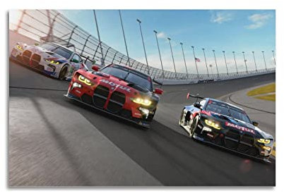 Rennwagen-Poster für BMW M4 GT3 Sportauto-Poster, dekoratives Gemälde, Leinwand, Wandposter und Kunstbild, modernes Familien-Schlafzimmer, 30 x 45 cm