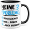 Witz Tasse mit Spruch lustig - Meine 3 Probleme: 1.Vergesslichkeit Geschenkidee Gedächtnis Arbeitsplatz Kaffeetasse Büro Geschenk für Frauen Männer Kaffeebecher Humor Becher (Weiß & Schwarz)