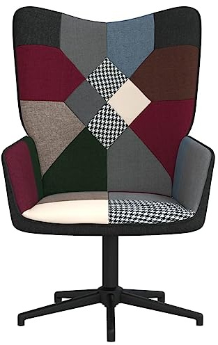 ZQQLVOO Lesestuhl Fernsehsessel Gemütlicher Sessel Relaxsessel Patchwork Stoff Geeignet für Wohnzimmer Schlafzimmer Esszimmer